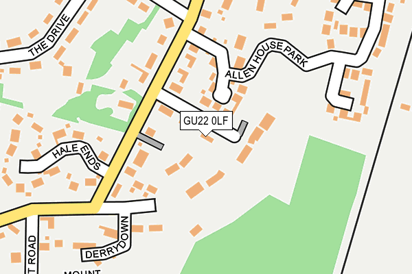 GU22 0LF map - OS OpenMap – Local (Ordnance Survey)