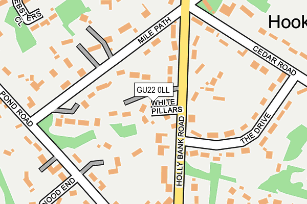 GU22 0LL map - OS OpenMap – Local (Ordnance Survey)