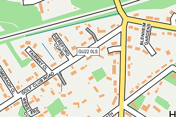 GU22 0LS map - OS OpenMap – Local (Ordnance Survey)