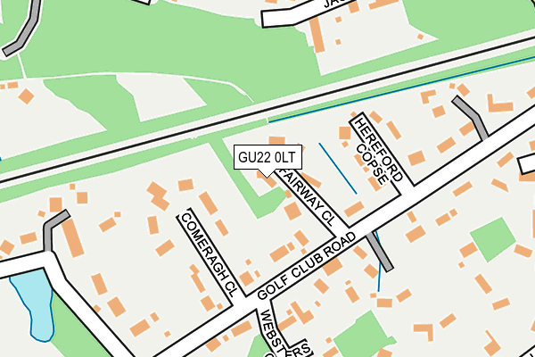 GU22 0LT map - OS OpenMap – Local (Ordnance Survey)