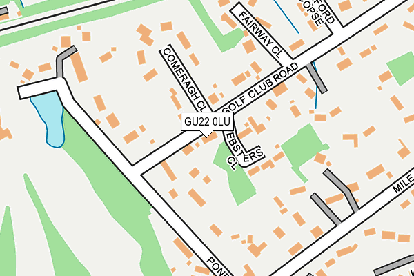 GU22 0LU map - OS OpenMap – Local (Ordnance Survey)