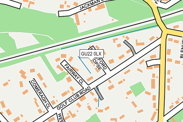 GU22 0LX map - OS OpenMap – Local (Ordnance Survey)
