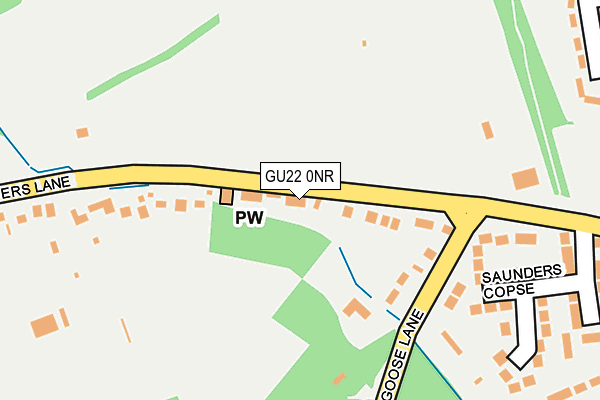 GU22 0NR map - OS OpenMap – Local (Ordnance Survey)