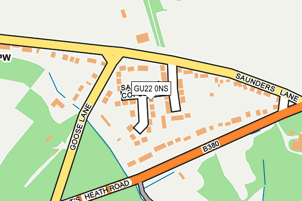 GU22 0NS map - OS OpenMap – Local (Ordnance Survey)