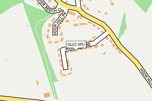 GU22 0PU map - OS OpenMap – Local (Ordnance Survey)