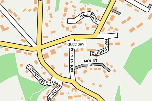 GU22 0PY map - OS OpenMap – Local (Ordnance Survey)