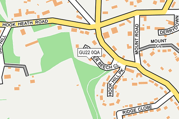 GU22 0QA map - OS OpenMap – Local (Ordnance Survey)