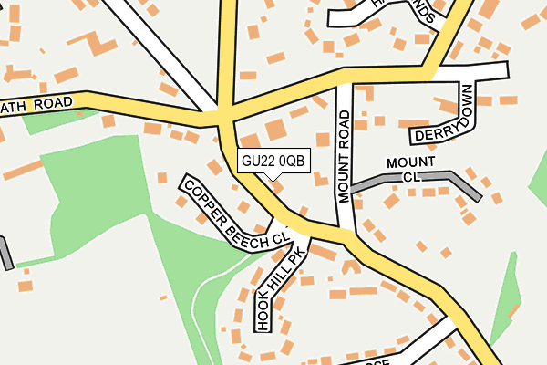 GU22 0QB map - OS OpenMap – Local (Ordnance Survey)