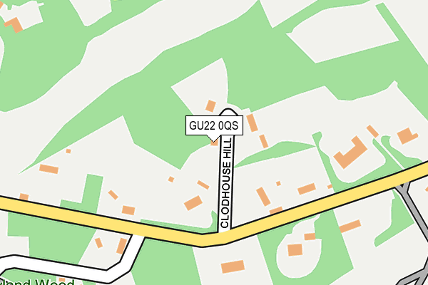GU22 0QS map - OS OpenMap – Local (Ordnance Survey)