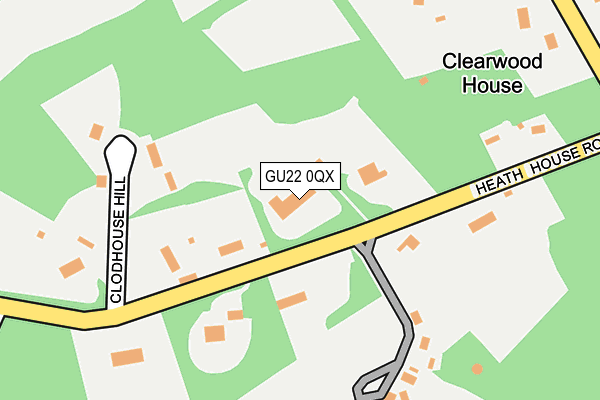 GU22 0QX map - OS OpenMap – Local (Ordnance Survey)