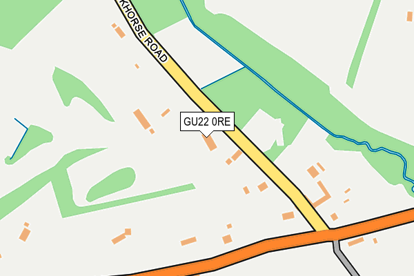GU22 0RE map - OS OpenMap – Local (Ordnance Survey)
