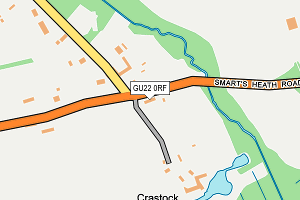 GU22 0RF map - OS OpenMap – Local (Ordnance Survey)