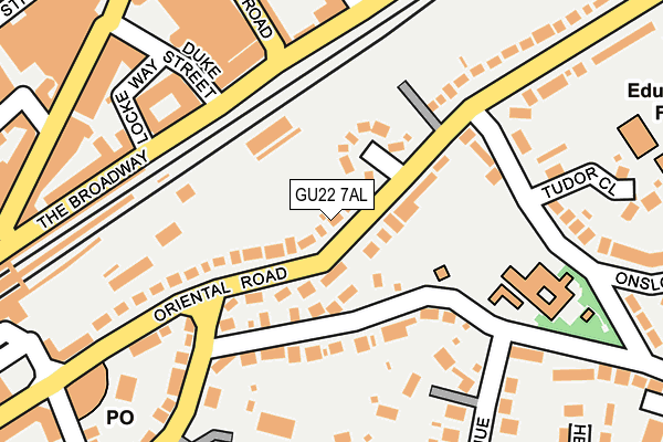GU22 7AL map - OS OpenMap – Local (Ordnance Survey)