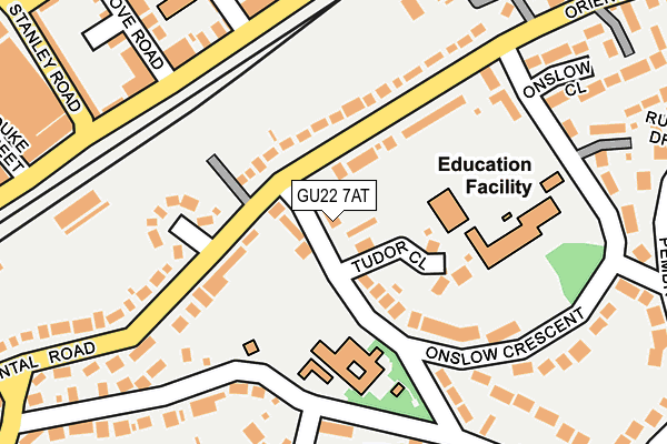 GU22 7AT map - OS OpenMap – Local (Ordnance Survey)