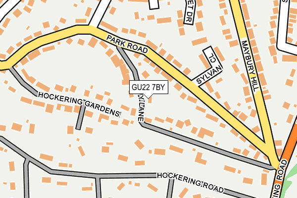 GU22 7BY map - OS OpenMap – Local (Ordnance Survey)