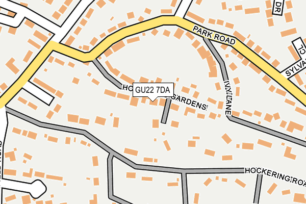 GU22 7DA map - OS OpenMap – Local (Ordnance Survey)