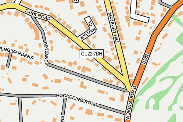 GU22 7DH map - OS OpenMap – Local (Ordnance Survey)