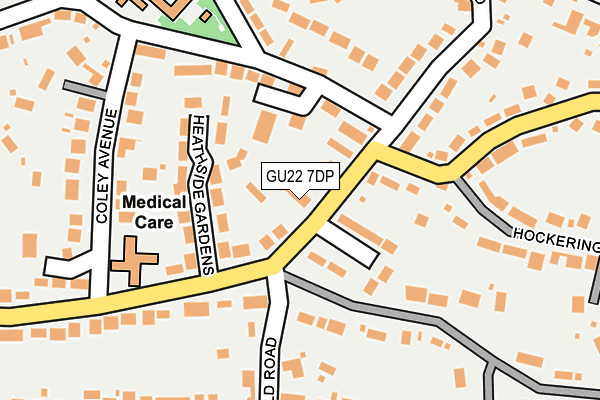 GU22 7DP map - OS OpenMap – Local (Ordnance Survey)