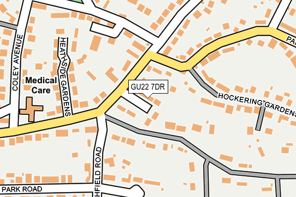 GU22 7DR map - OS OpenMap – Local (Ordnance Survey)