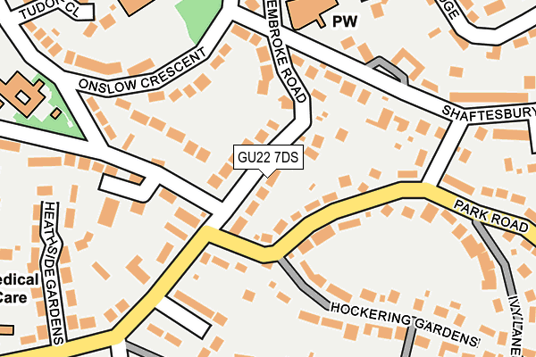 GU22 7DS map - OS OpenMap – Local (Ordnance Survey)