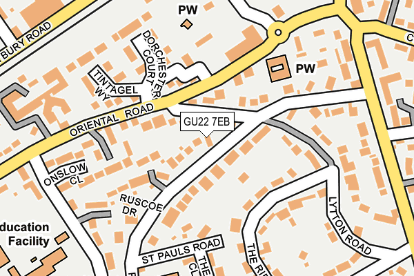 GU22 7EB map - OS OpenMap – Local (Ordnance Survey)