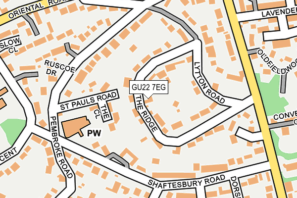 GU22 7EG map - OS OpenMap – Local (Ordnance Survey)