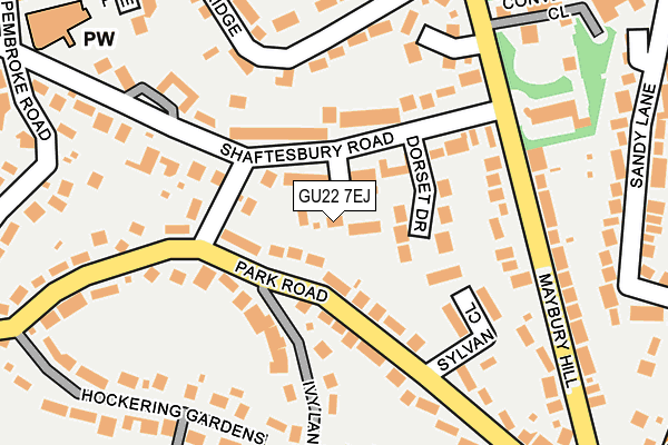 GU22 7EJ map - OS OpenMap – Local (Ordnance Survey)