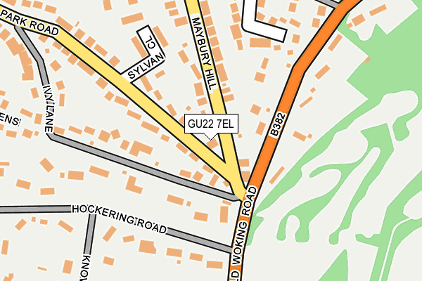 GU22 7EL map - OS OpenMap – Local (Ordnance Survey)