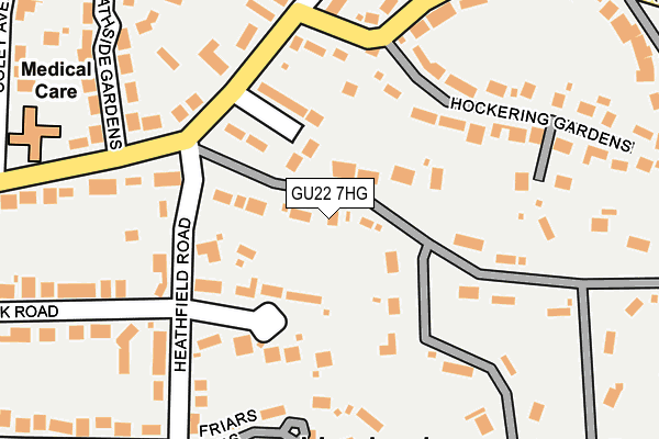 GU22 7HG map - OS OpenMap – Local (Ordnance Survey)