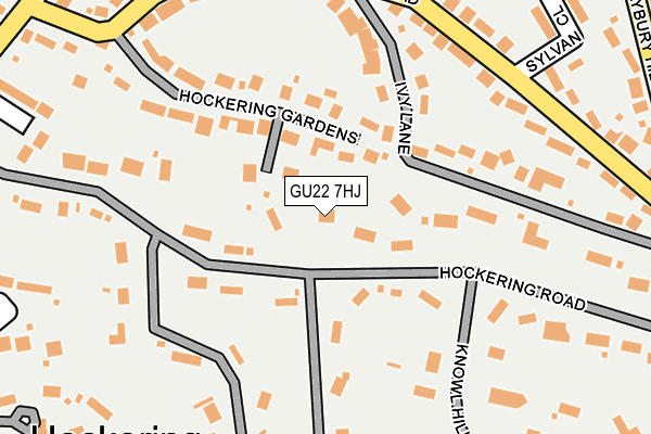 GU22 7HJ map - OS OpenMap – Local (Ordnance Survey)