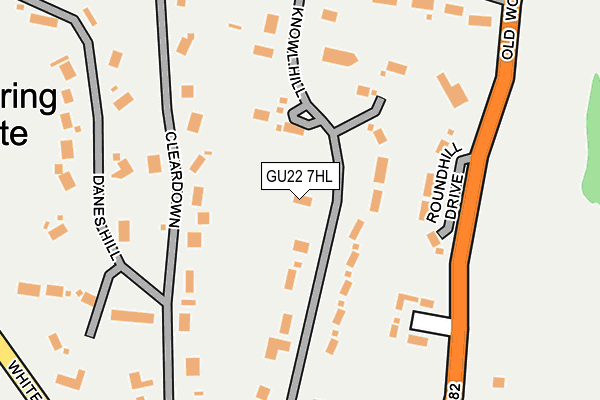 GU22 7HL map - OS OpenMap – Local (Ordnance Survey)