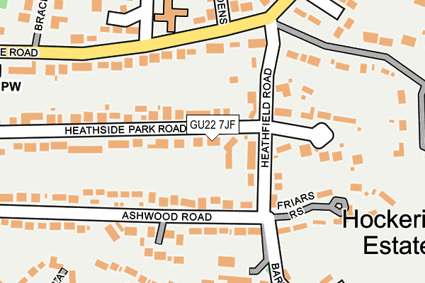 GU22 7JF map - OS OpenMap – Local (Ordnance Survey)