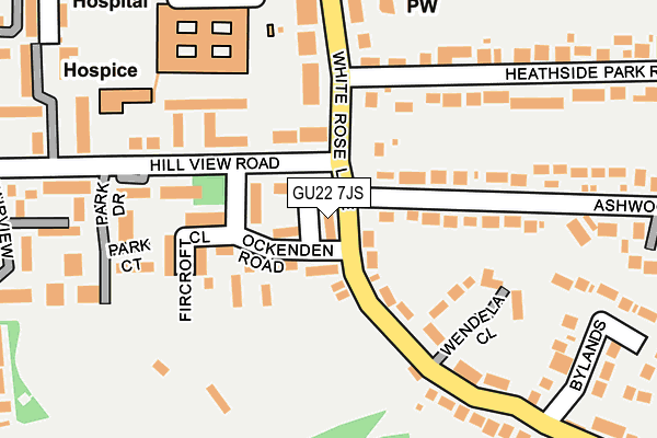 GU22 7JS map - OS OpenMap – Local (Ordnance Survey)