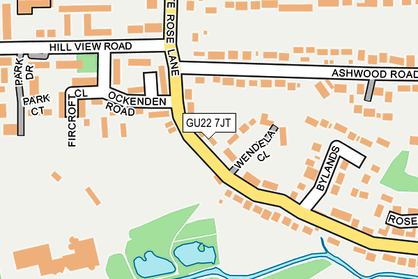 GU22 7JT map - OS OpenMap – Local (Ordnance Survey)