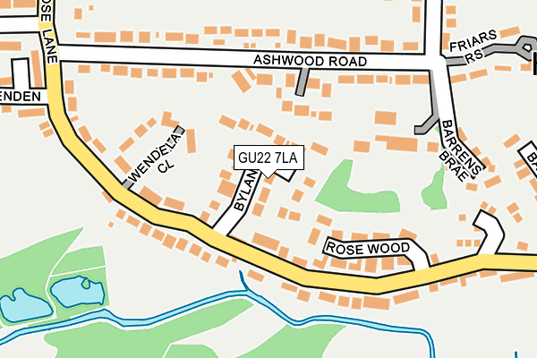 GU22 7LA map - OS OpenMap – Local (Ordnance Survey)