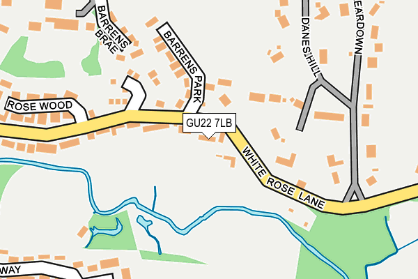 GU22 7LB map - OS OpenMap – Local (Ordnance Survey)