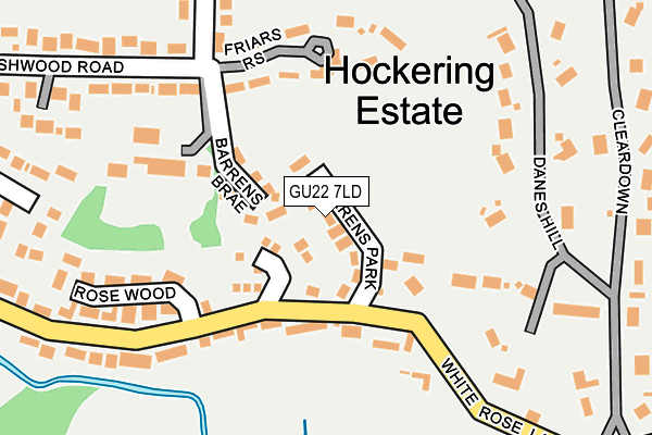 GU22 7LD map - OS OpenMap – Local (Ordnance Survey)