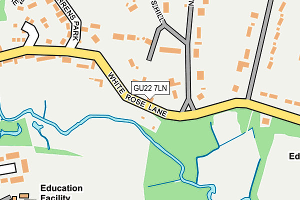 GU22 7LN map - OS OpenMap – Local (Ordnance Survey)