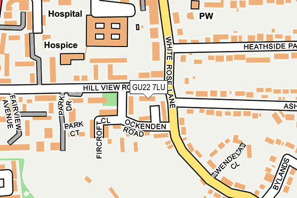 GU22 7LU map - OS OpenMap – Local (Ordnance Survey)