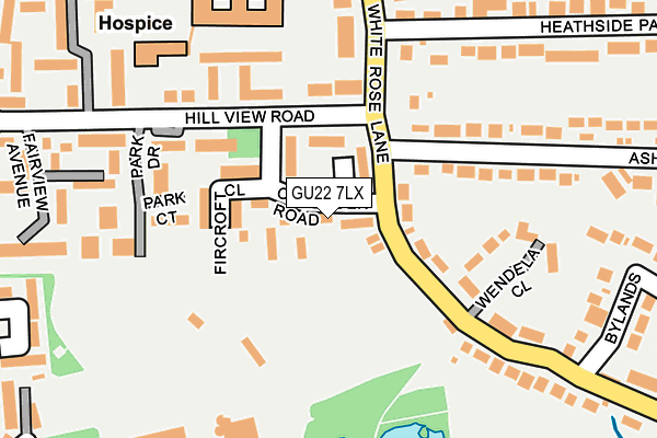 GU22 7LX map - OS OpenMap – Local (Ordnance Survey)