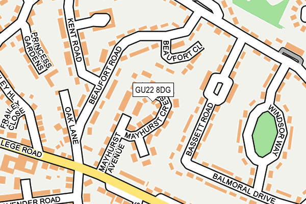 GU22 8DG map - OS OpenMap – Local (Ordnance Survey)