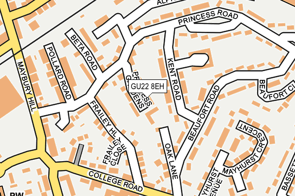 GU22 8EH map - OS OpenMap – Local (Ordnance Survey)