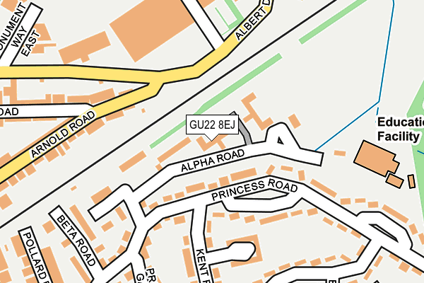 GU22 8EJ map - OS OpenMap – Local (Ordnance Survey)