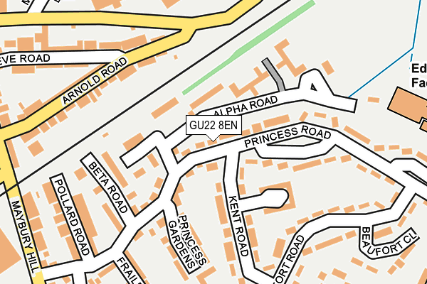 GU22 8EN map - OS OpenMap – Local (Ordnance Survey)