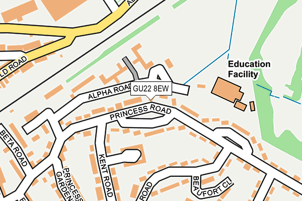 GU22 8EW map - OS OpenMap – Local (Ordnance Survey)