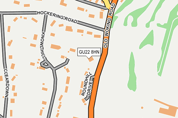 GU22 8HN map - OS OpenMap – Local (Ordnance Survey)