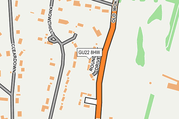 GU22 8HW map - OS OpenMap – Local (Ordnance Survey)