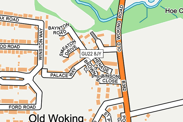 GU22 8JY map - OS OpenMap – Local (Ordnance Survey)