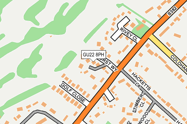 GU22 8PH map - OS OpenMap – Local (Ordnance Survey)
