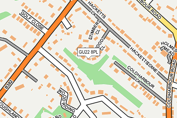 GU22 8PL map - OS OpenMap – Local (Ordnance Survey)
